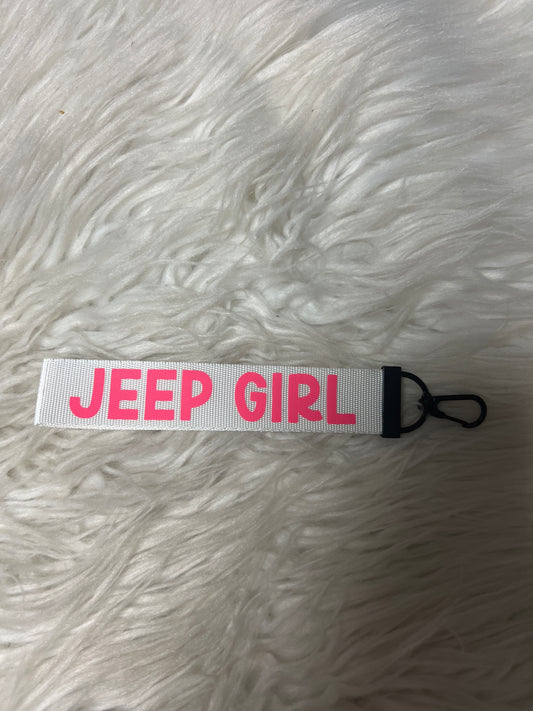 Keychain wristlet 4 x 4 pink