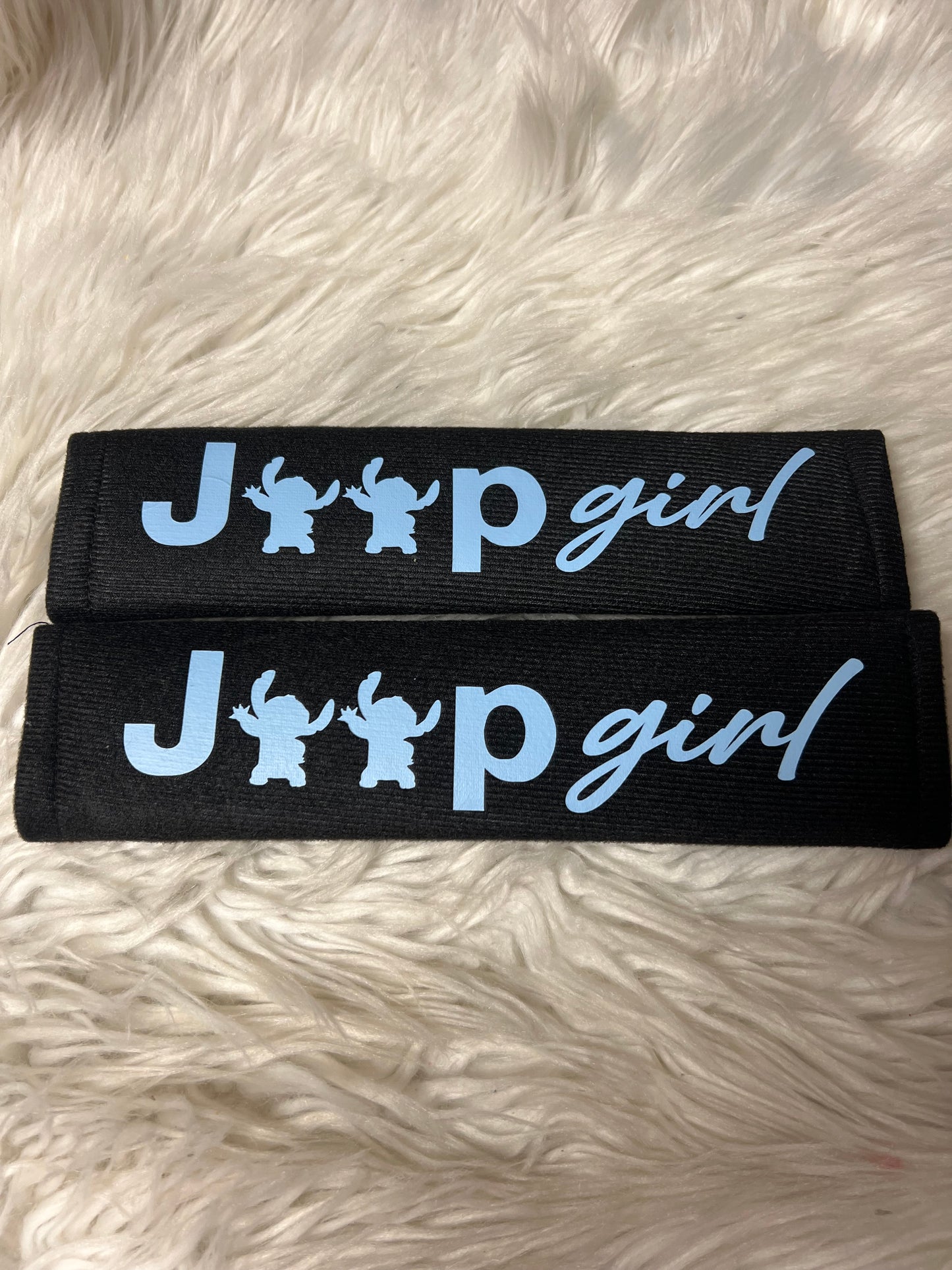 New seatbelt covers blue