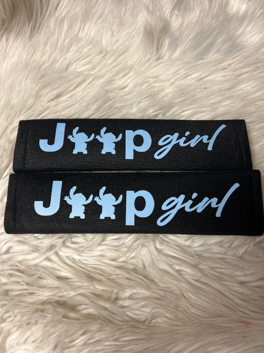 New seatbelt covers blue