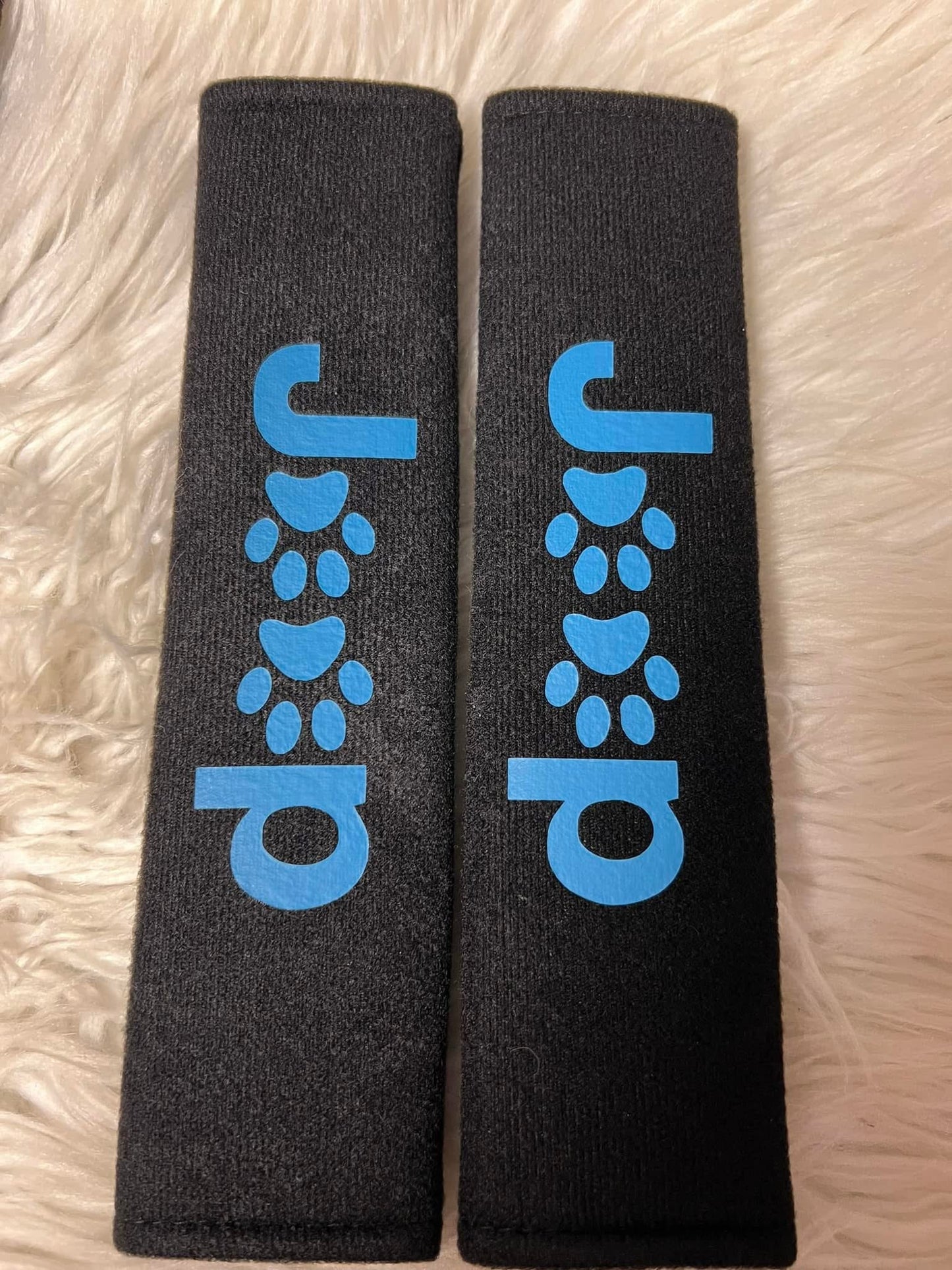 New seatbelt covers blue