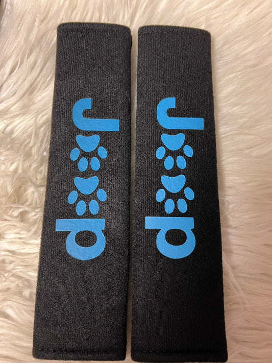 New seatbelt covers blue