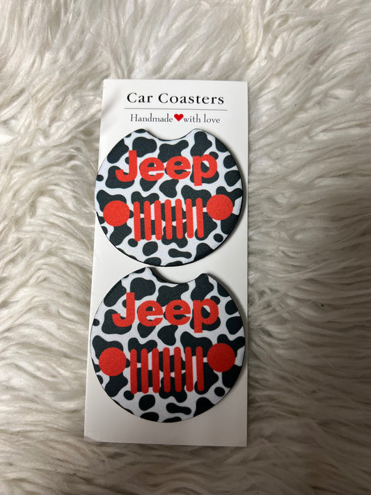 car coasters red