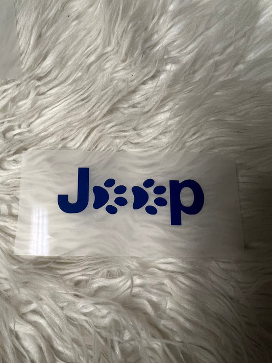 Paw print car vehicle decal blue