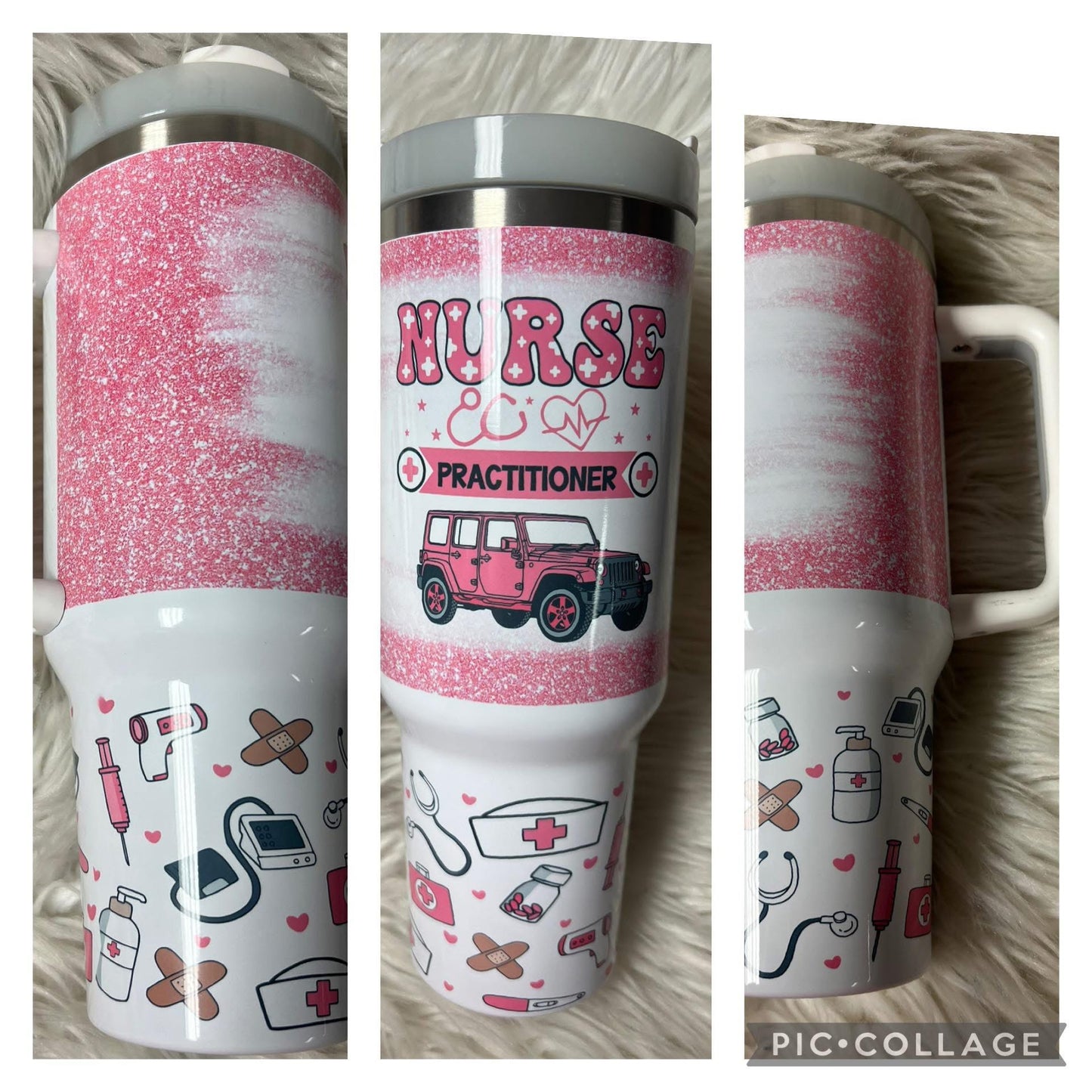 Brand new 40 ounce stainless steel Tumblr with handle nurse practitioner