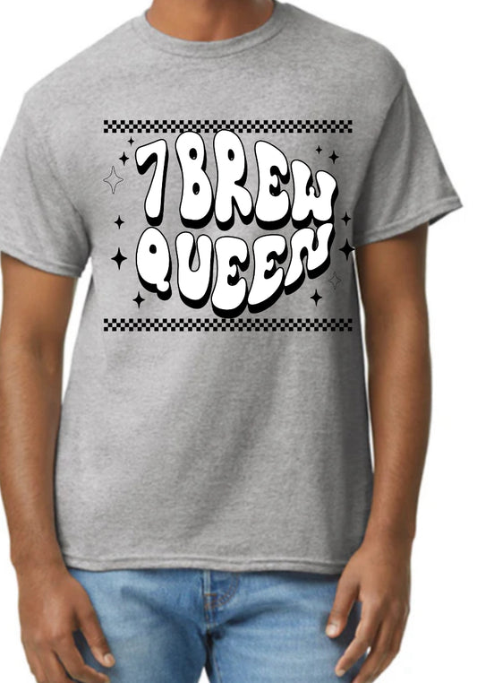 New  unisex T-shirt seven brew coffee queen