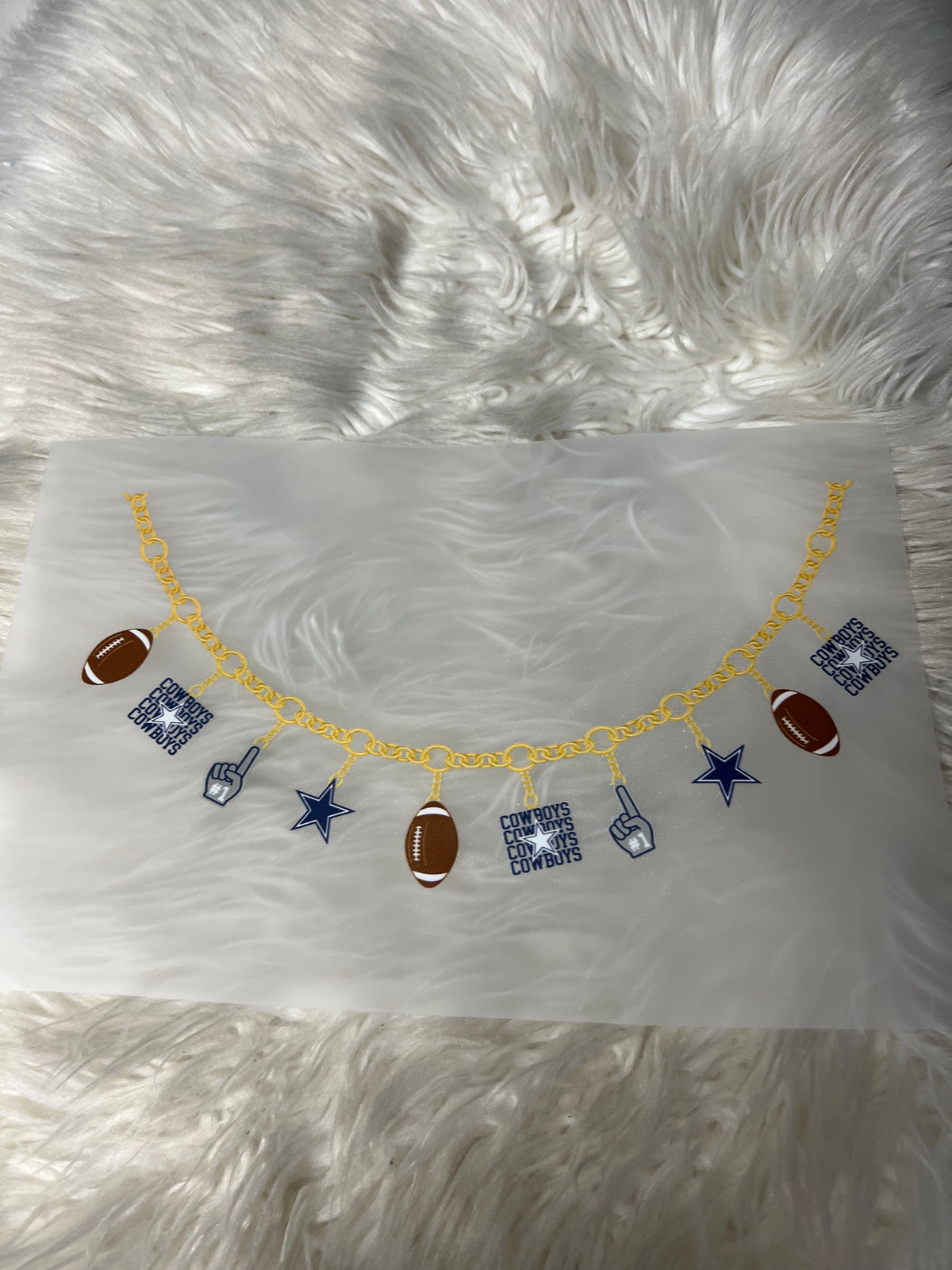 New DTF football necklace
