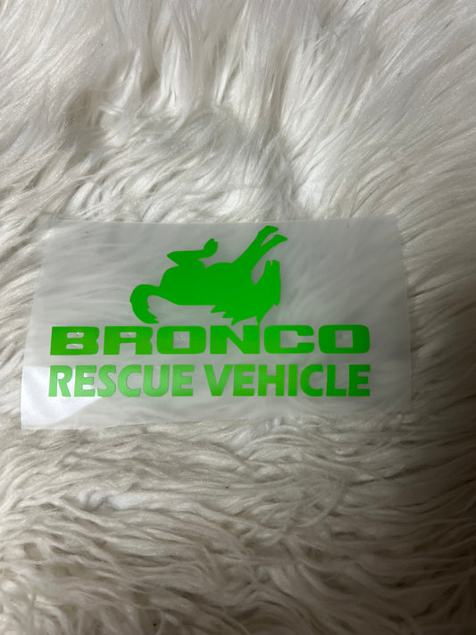 Rescue vehicle decal lime green