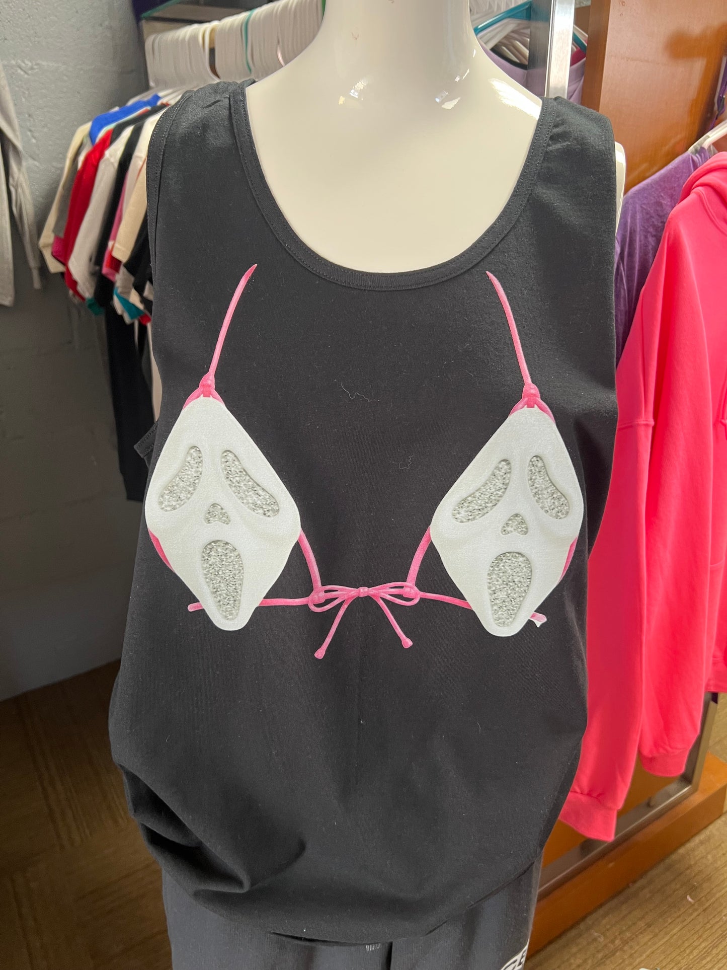 unisex summer scary bikini top 