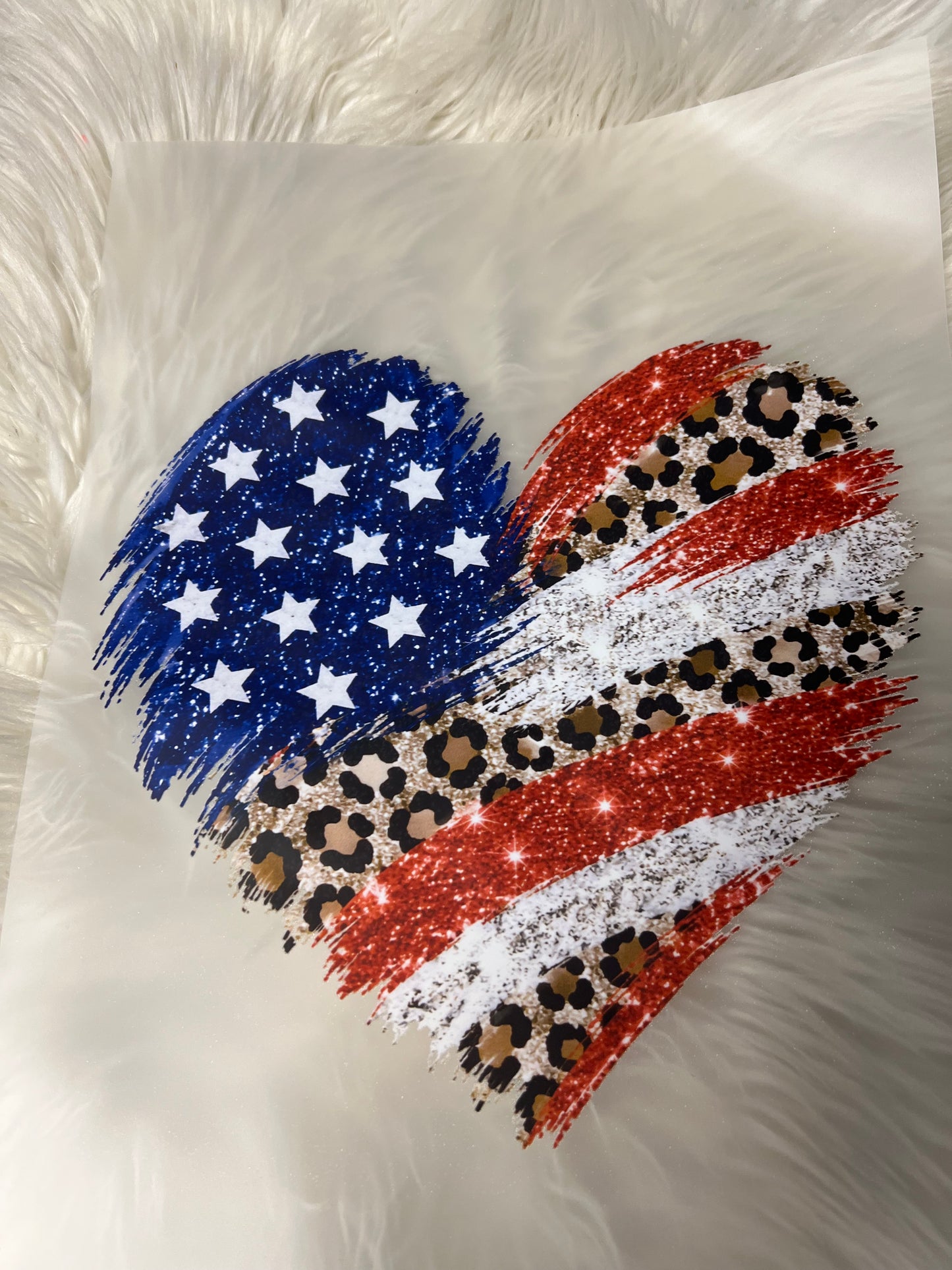 New DTF USA patriotic heart