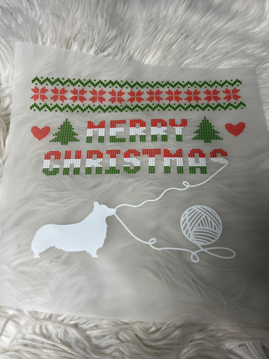 New DTF corgi Christmas