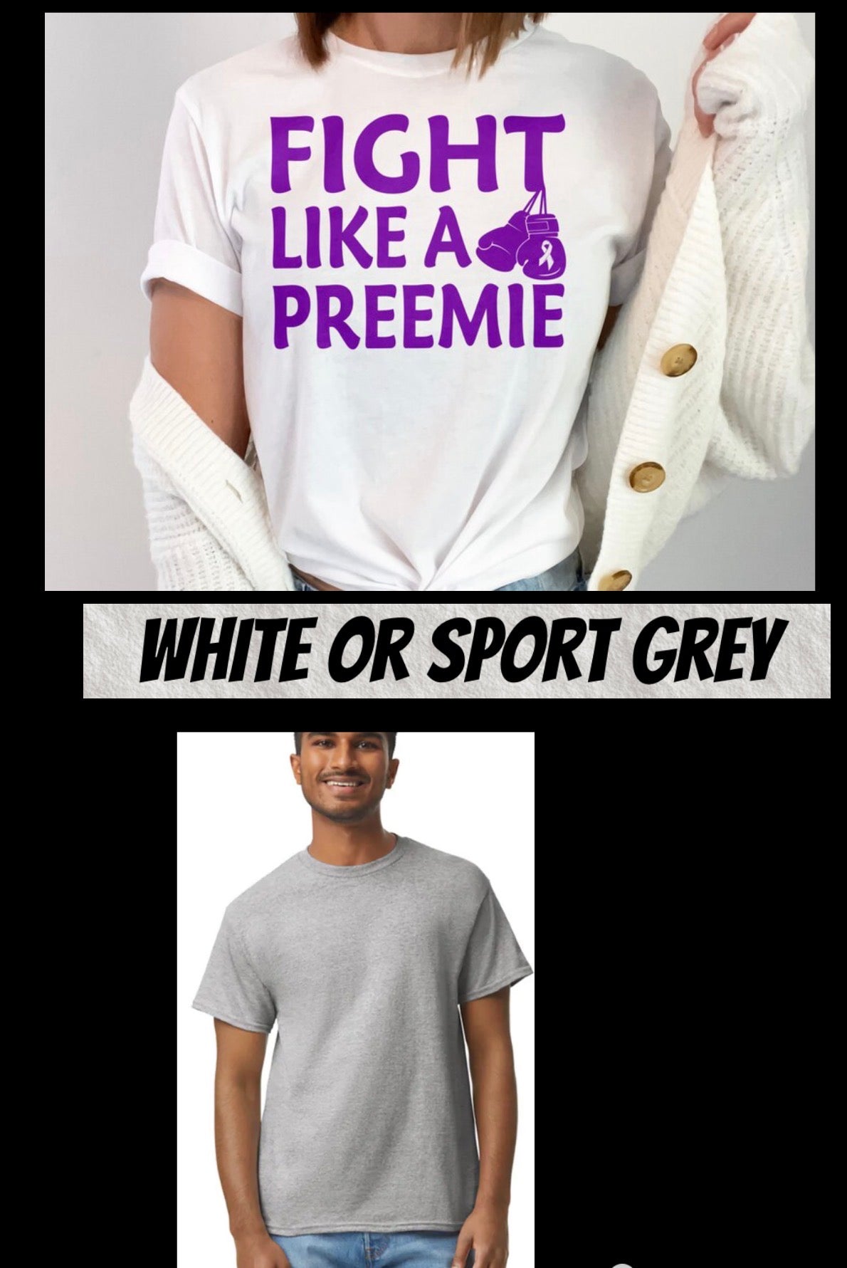 Unisex adult fight like a preemie fundraiser for walker Rose