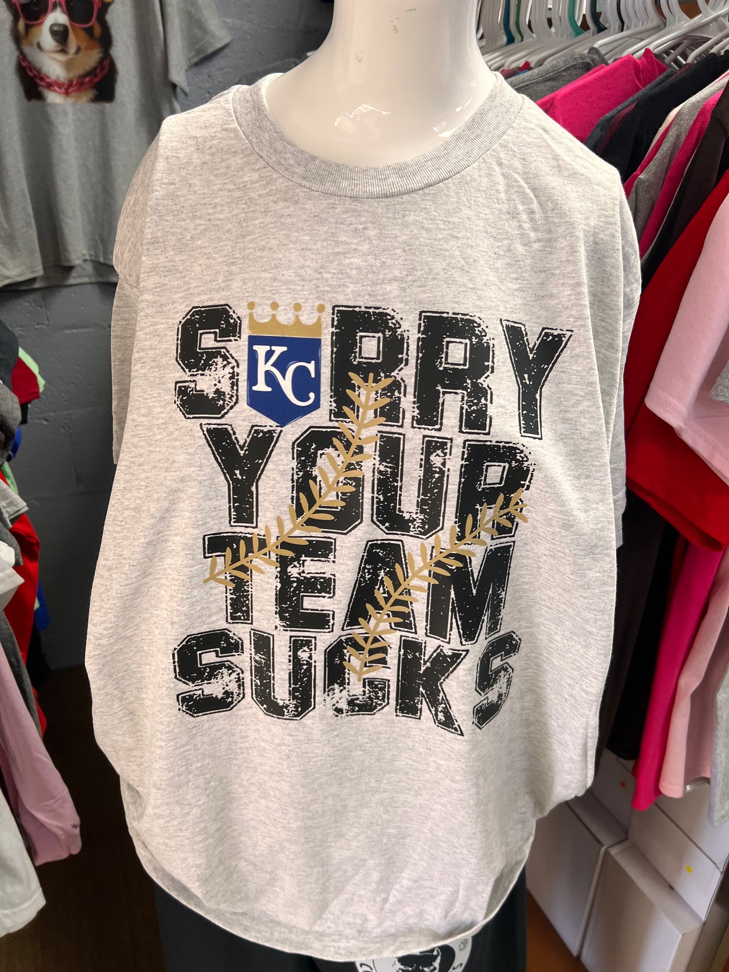 New unisex sorry your team sucks baseball
