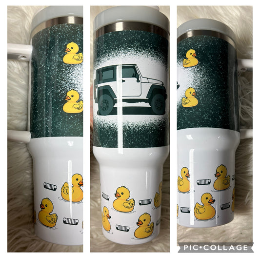 New. Duck themed 40 ounce Tumblr