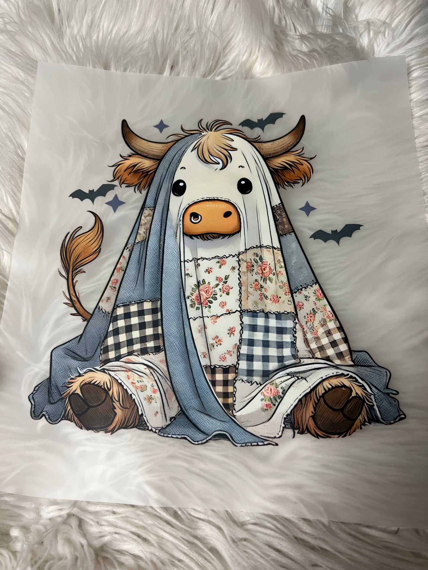 New DTF  Halloween cow