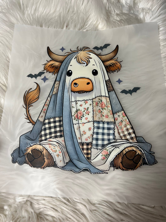 New DTF  Halloween cow