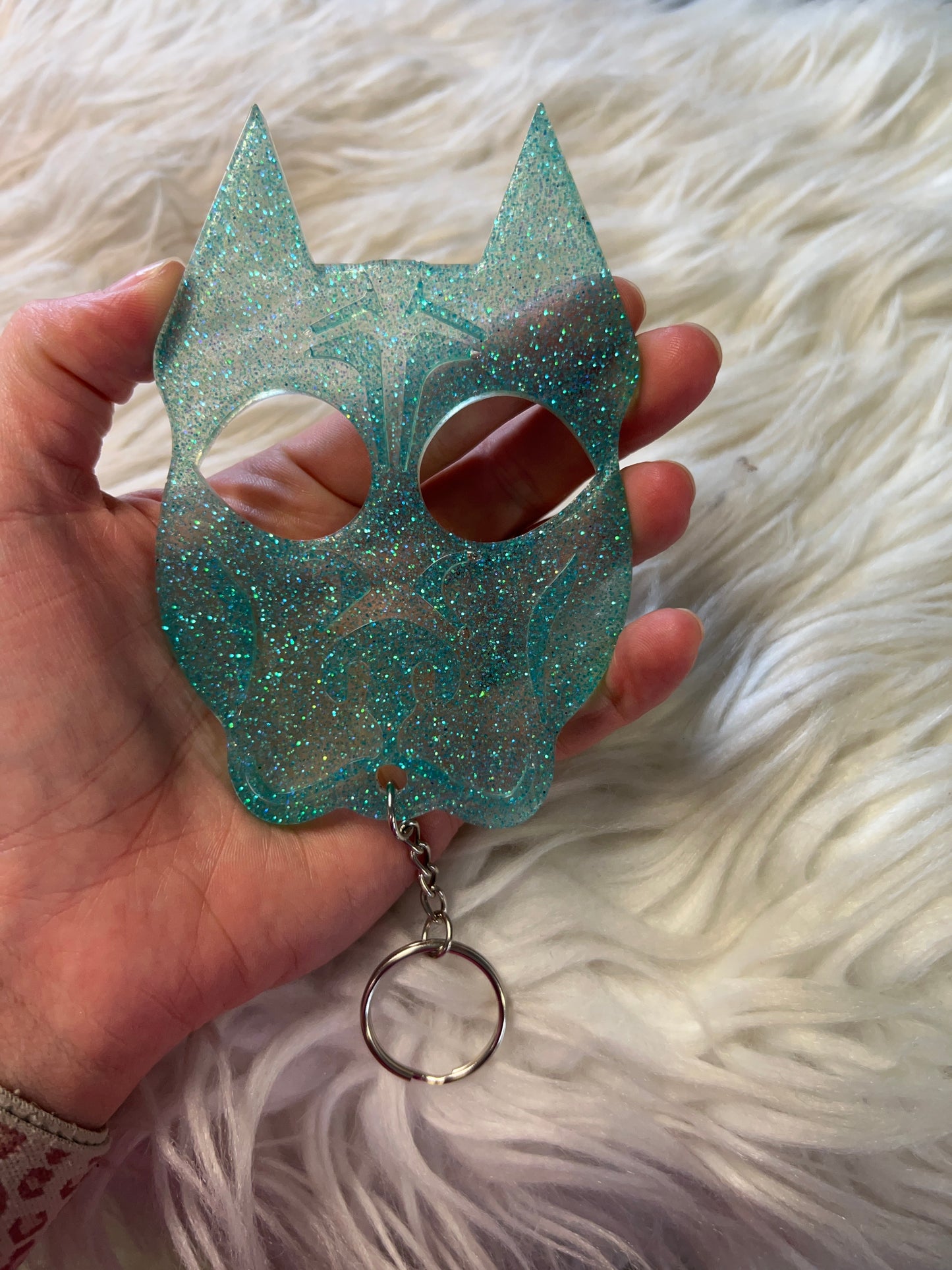 New self-defense resin keychain dog