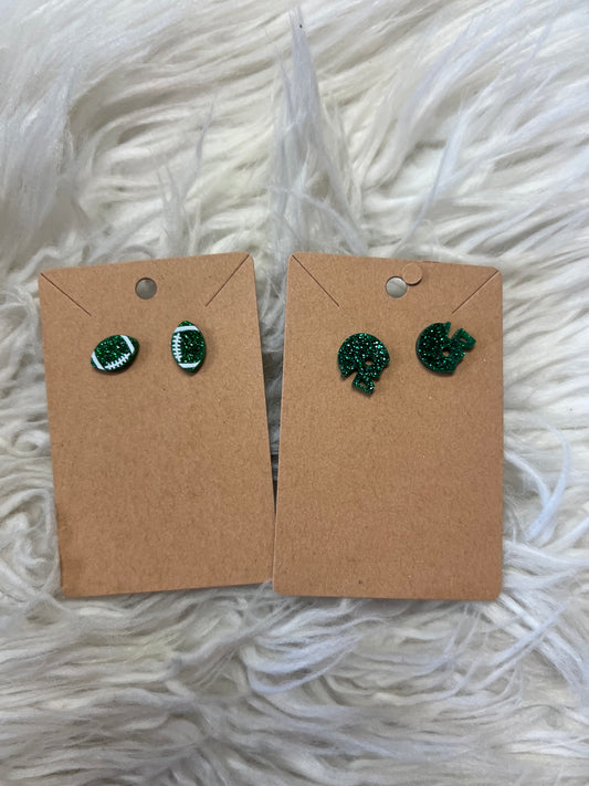New  stud earring green
