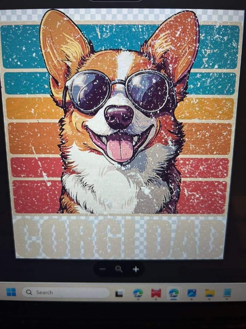 New DTF corgi