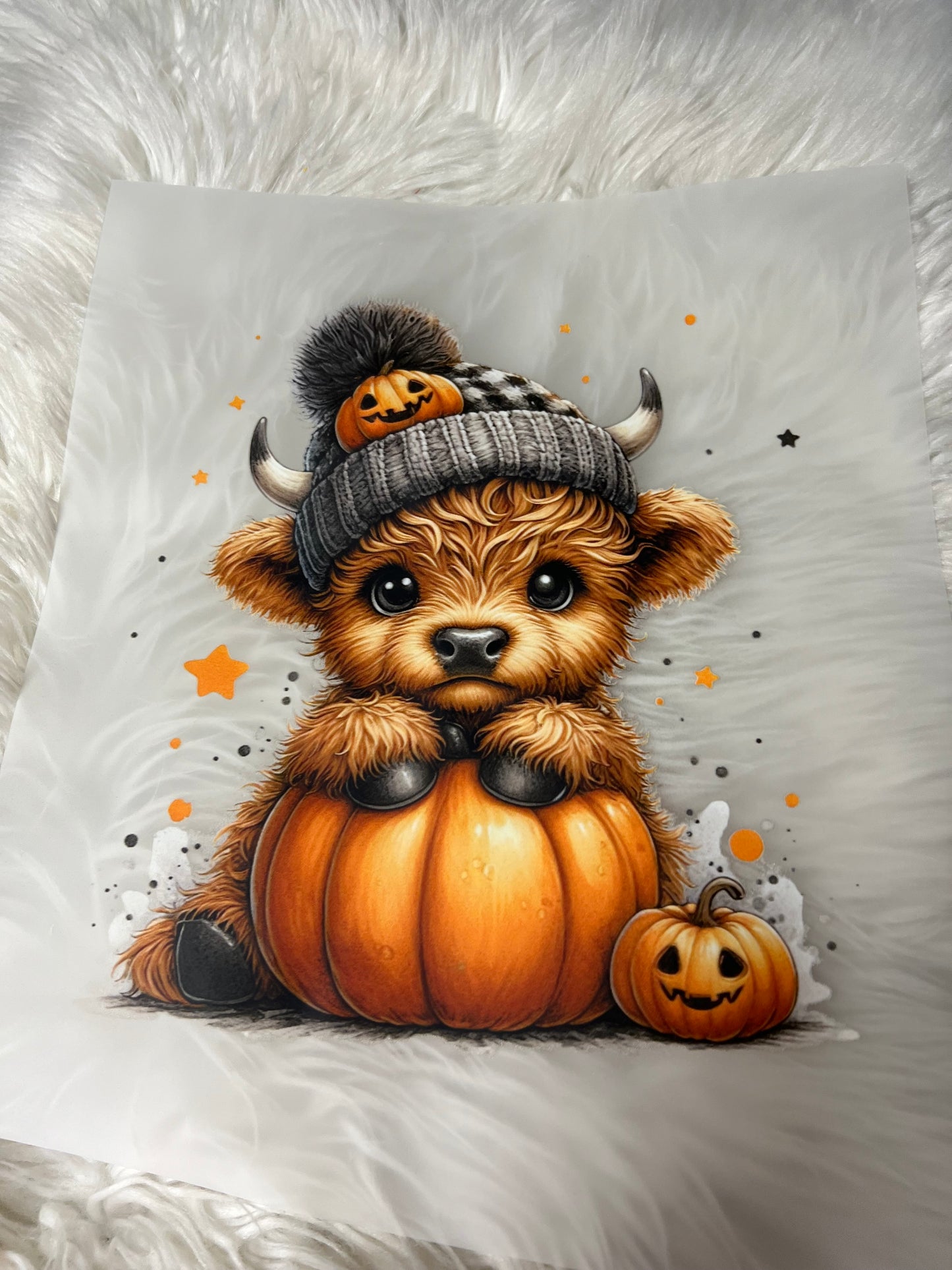 New DTF  Halloween cow