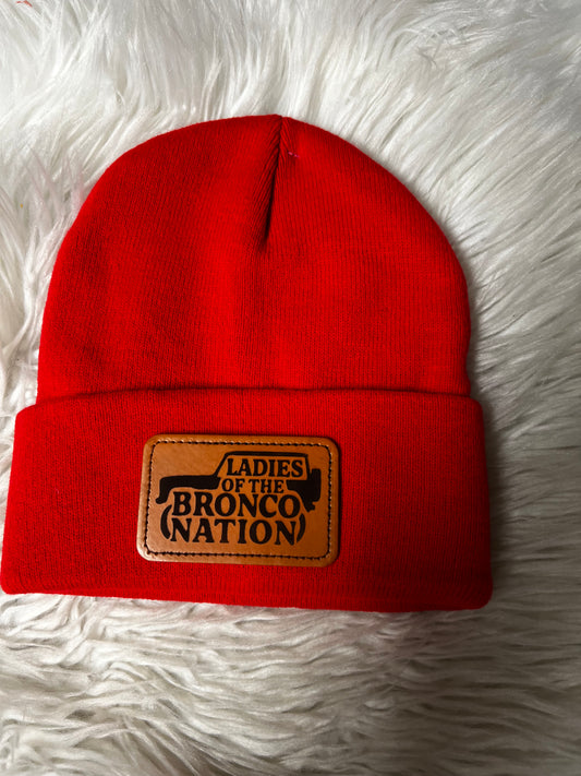 Ladies of the B nation beanie red
