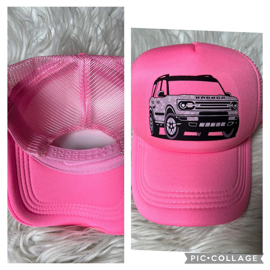 New hat hot pink , 4 x 4