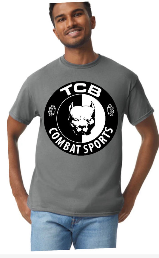 Graphite gray TCB unisex Gilden adult T-shirt
