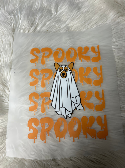 DTF  print scary corgi Halloween