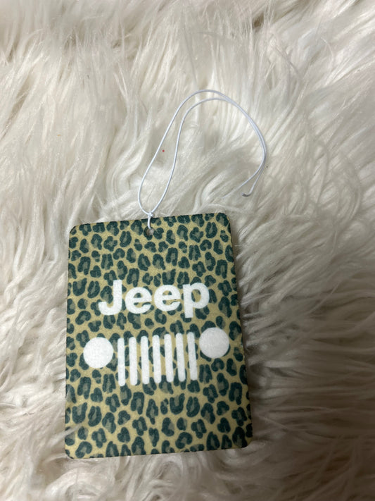 Brand new unscented air freshener leopard print  4 x 4