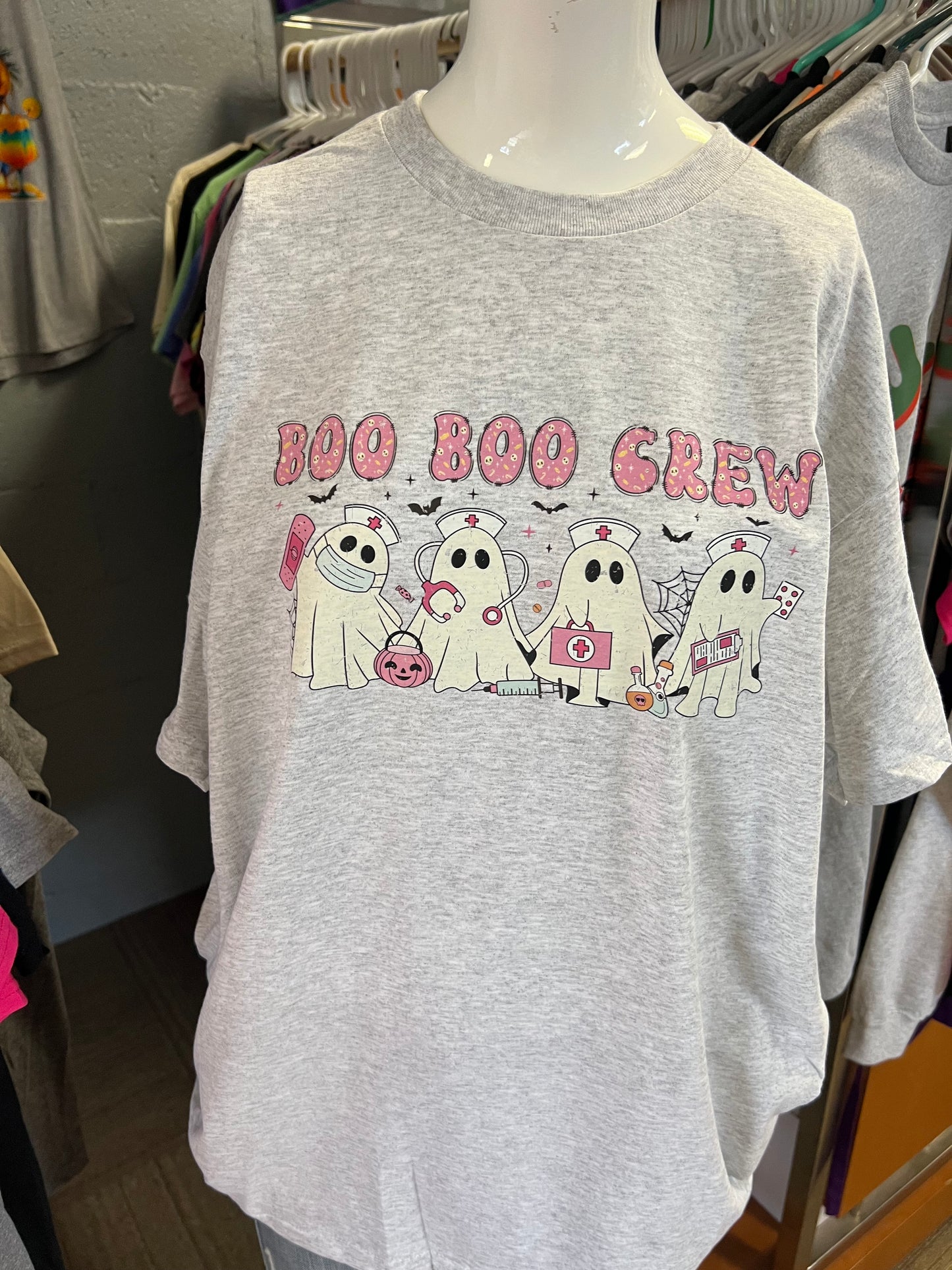 New DTF Halloween boo boo ghost nurse shirt