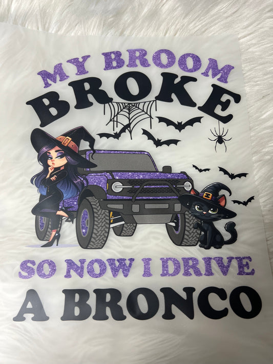 New DTF 4 x 4 broom broke purple 