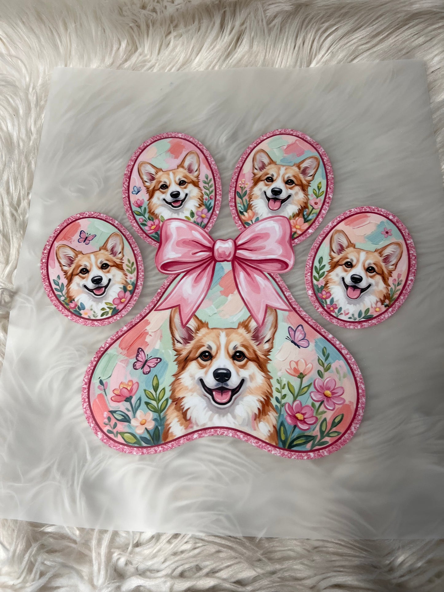 New DTF corgi paw
