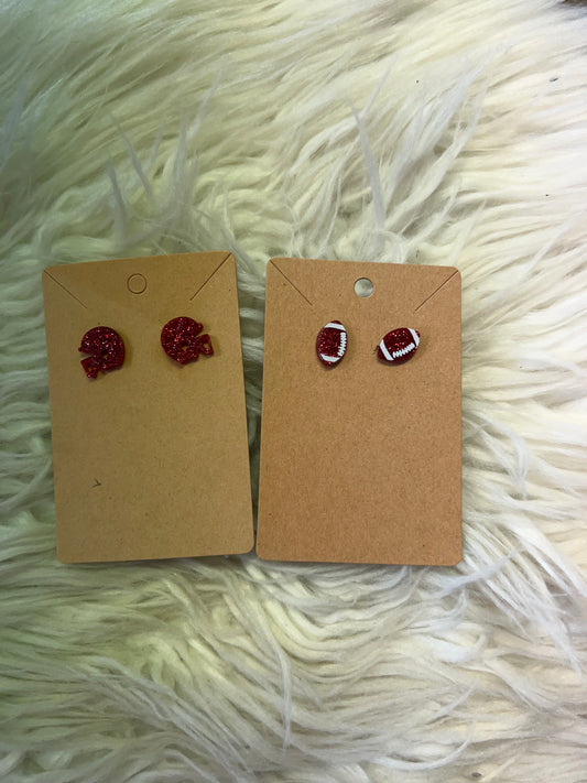 New  stud earring red