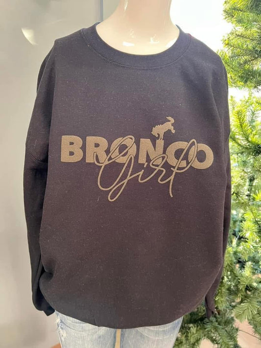 New crewneck black sweatshirt unisex with black puff vinyl