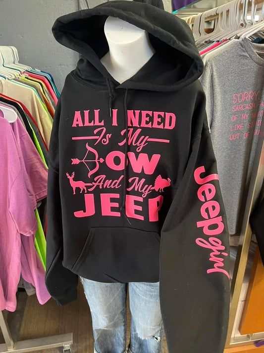 unisex  4 x 4 hoodie black