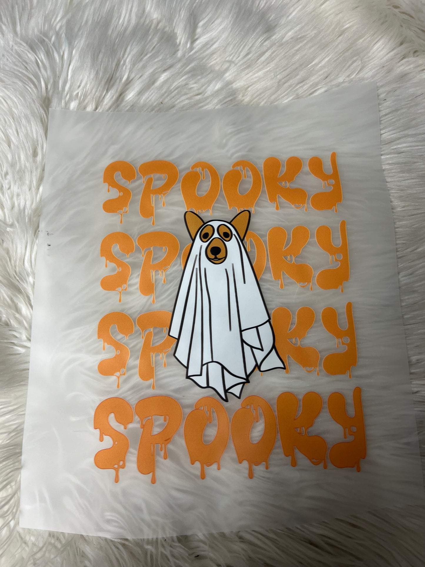 DTF  print spooky Halloween corgi