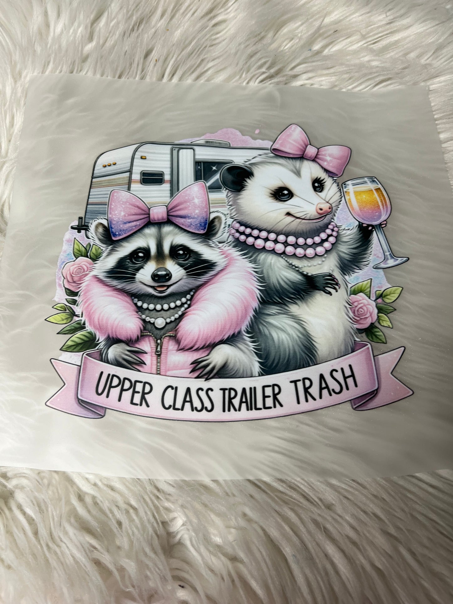 New DTF upper class, trailer, trash raccoons