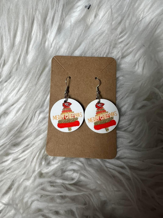 New football style earrings