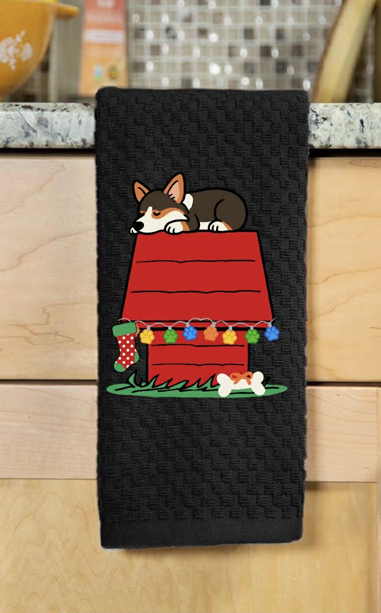 Decorative hand towel corgi