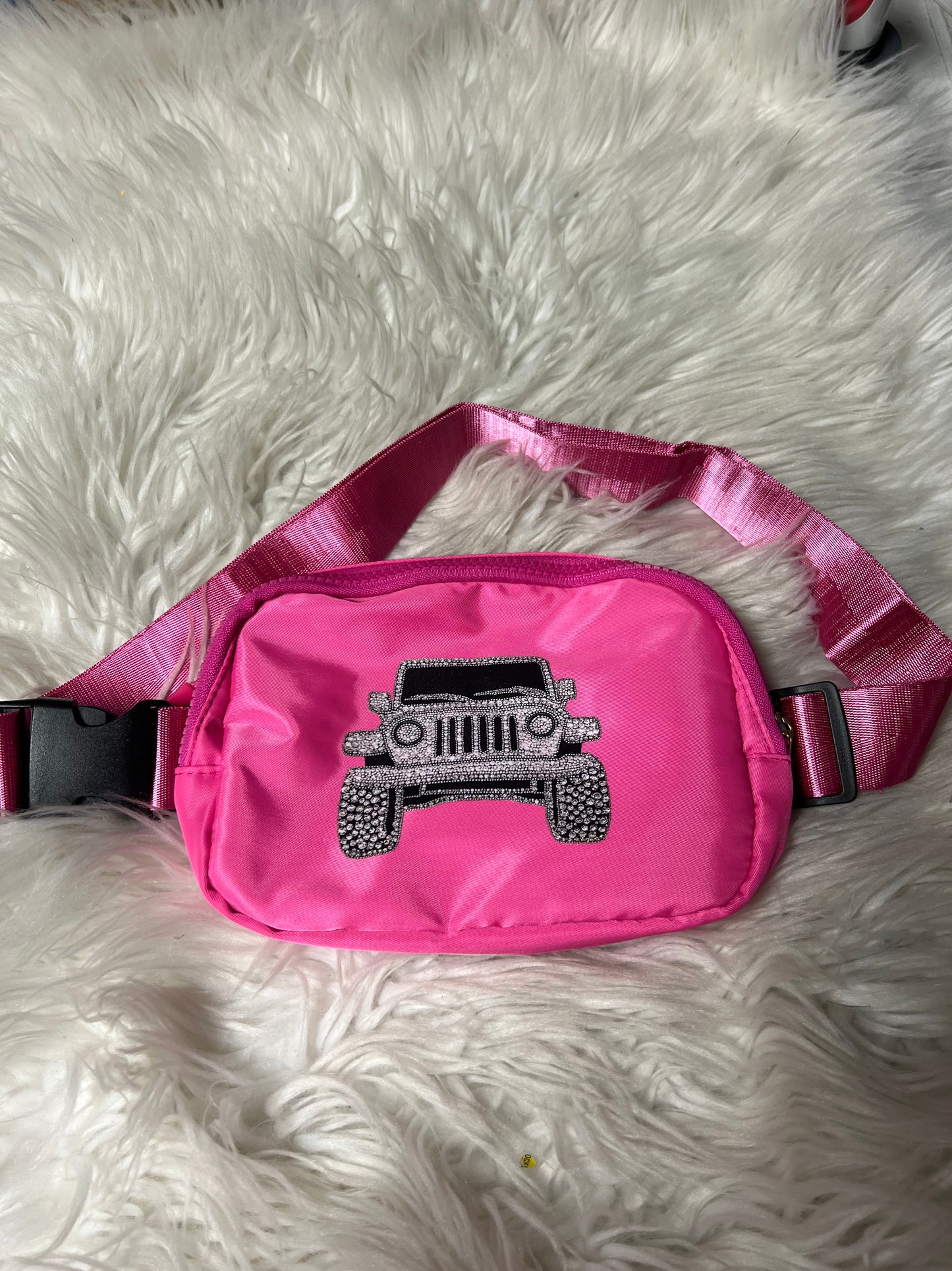 New pink zipper wasted bags adjustable