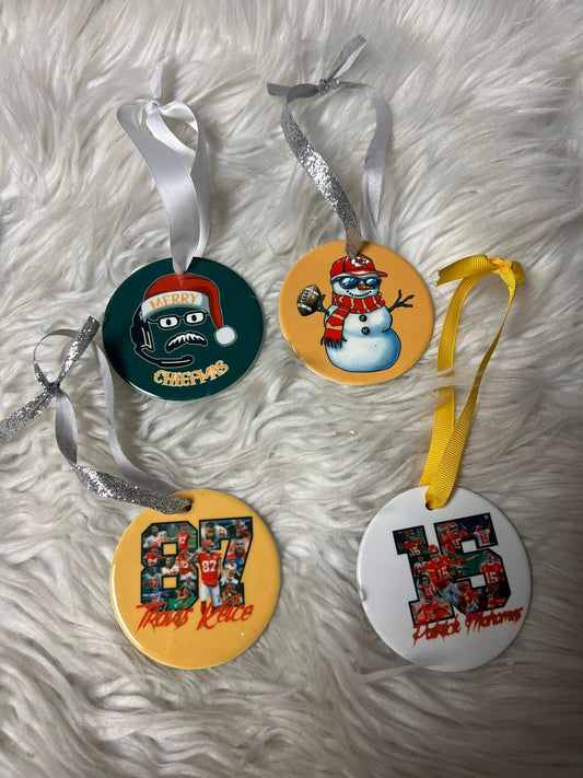 New Christmas ceramic ornament kc football 