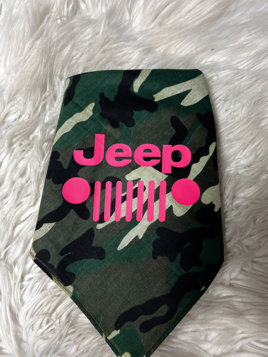 New dog bandanna  pink camo