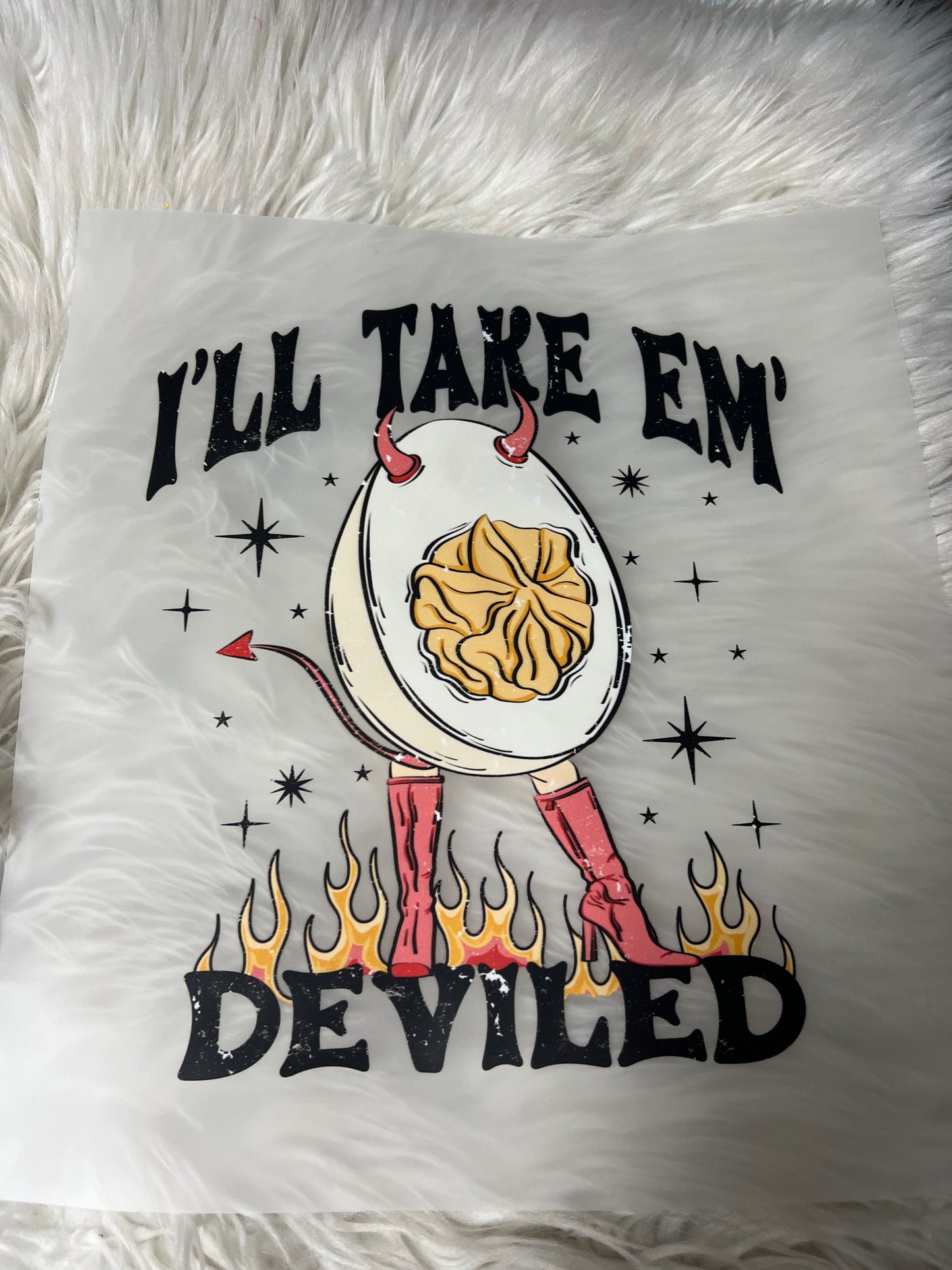 DTF  print   deviled eggs