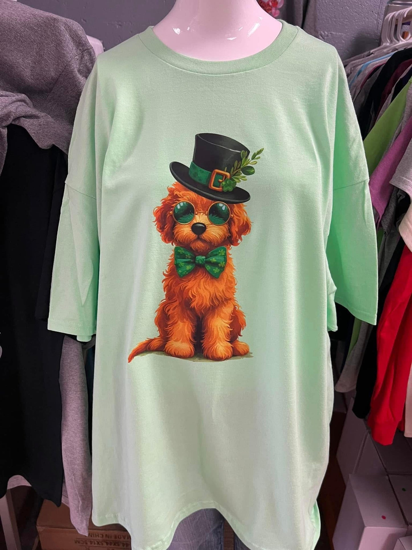 New unisex st. Patrick’s Day mint green shirt