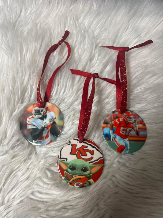 New Christmas ceramic ornament kc football