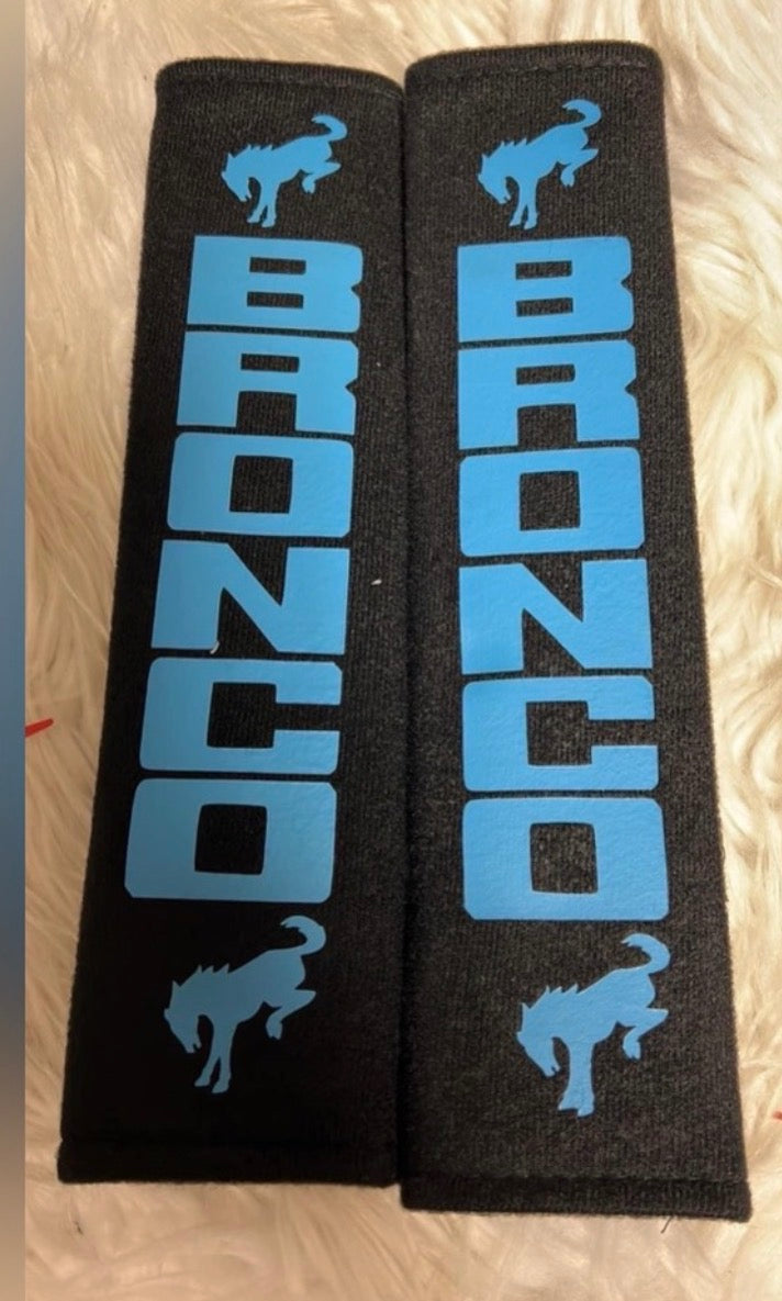 New seatbelt covers blue