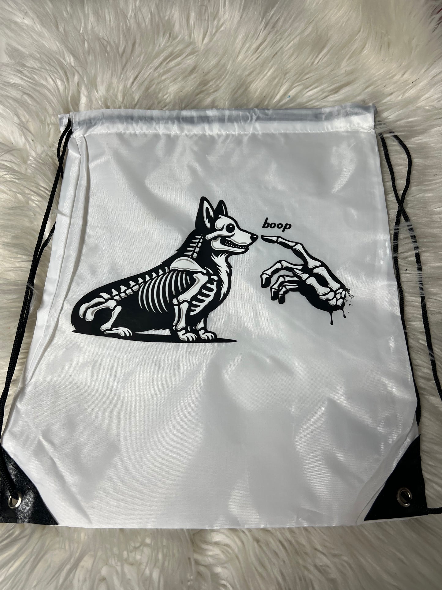 New Drawstring Backpack corgi