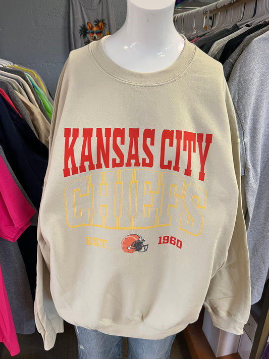 new unisex crewneck sweatshirt kc football