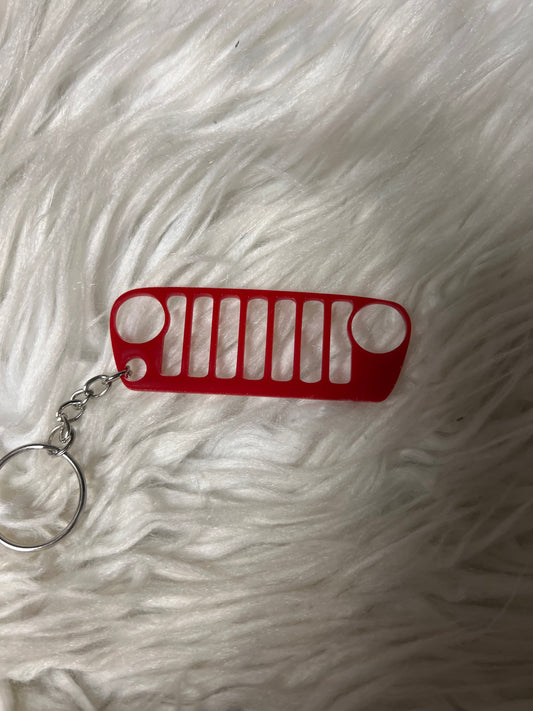 New 4 x 4 keychain red