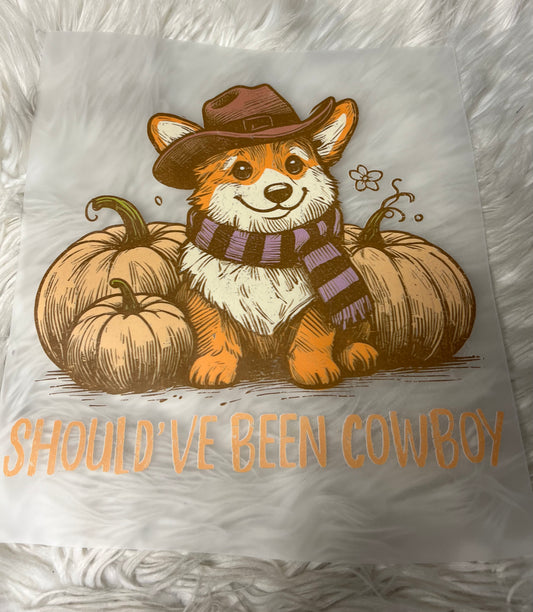 Dtf print corgi fall