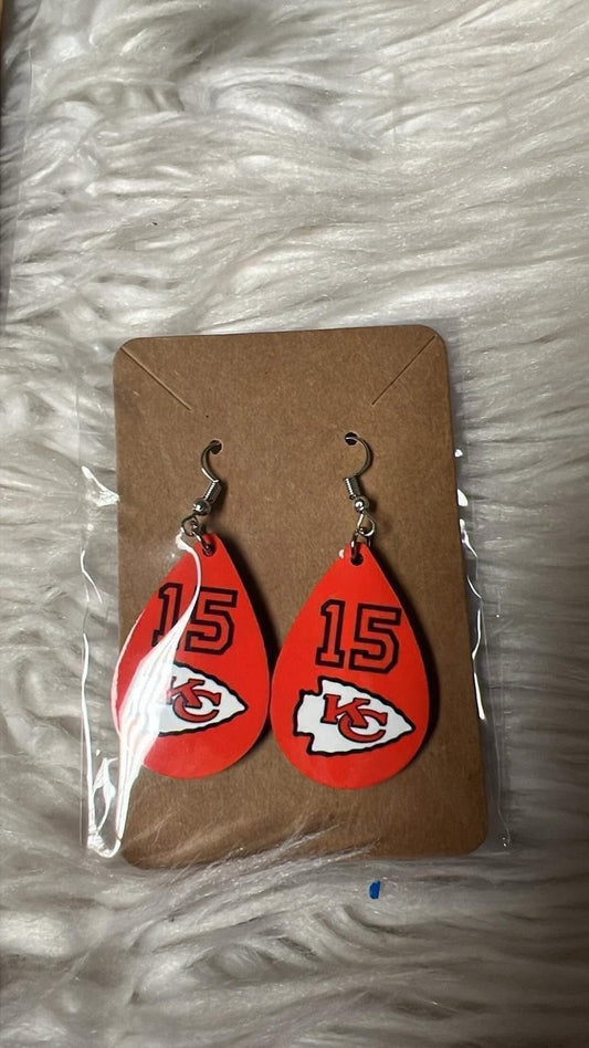 New football style earrings